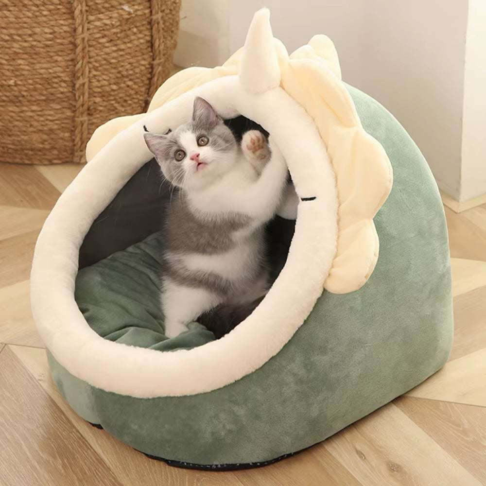 Cat Bed House – Cozy Round Pet Cave Nest for Cats & Dogs Cat Bed House