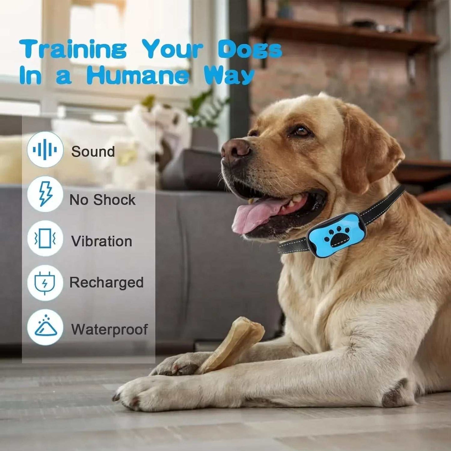 Pet Dog Anti Barking Device USB Rechargeable Ultrasonic Collar pet dog