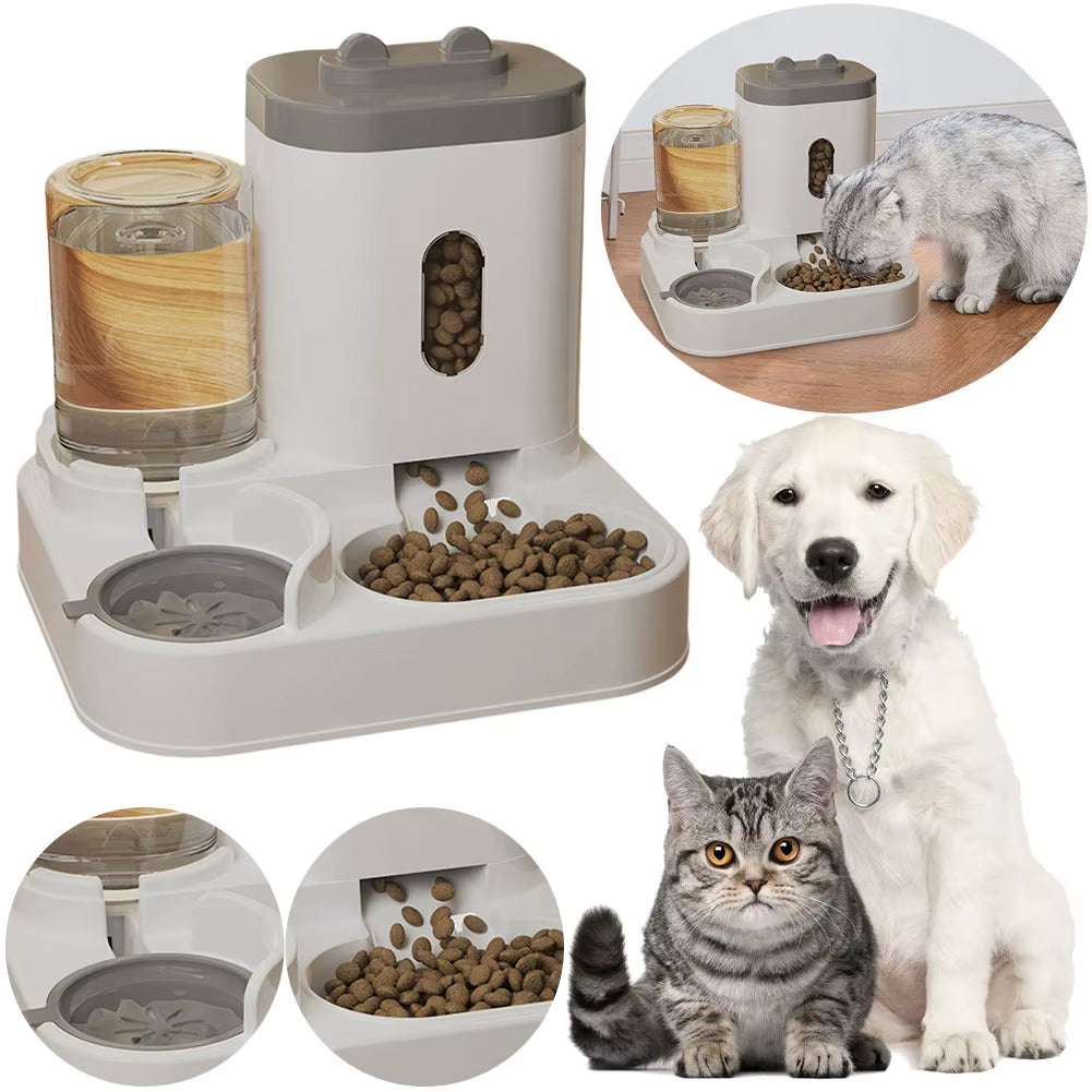 2 in 1 Automatic Pet Feeder – Food & Water Dispenser for Cats & Dogs..