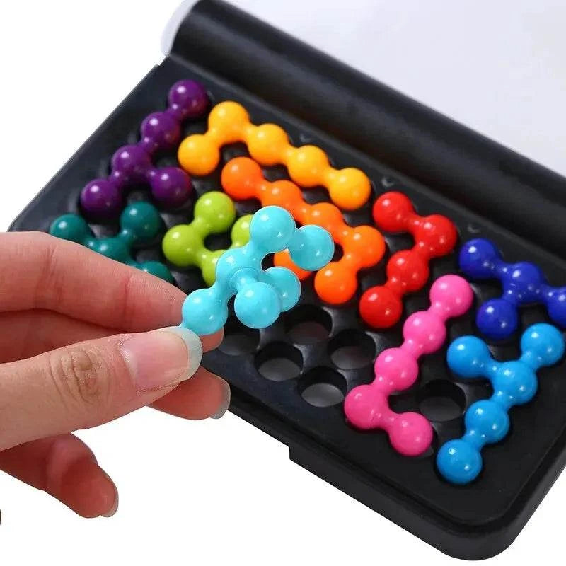 3D Puzzle Board Game – IQ Pyramid Beads Montessori Toy for Kids Puzzle