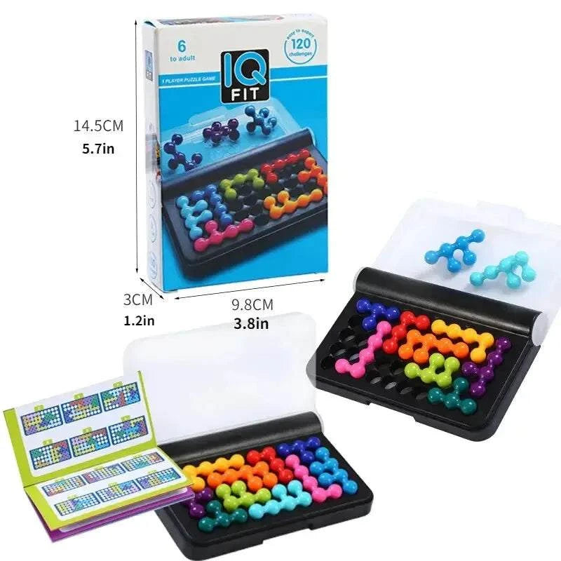 3D Puzzle Board Game – IQ Pyramid Beads Montessori Toy for Kids Puzzle