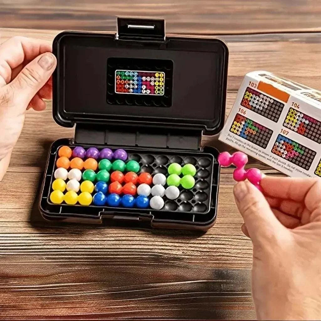 3D Puzzle Board Game – IQ Pyramid Beads Montessori Toy for Kids Puzzle