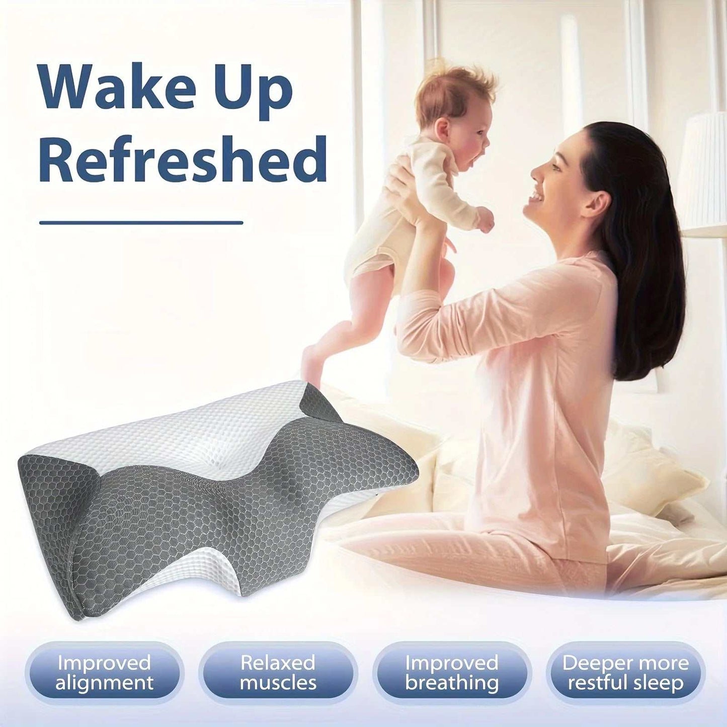 Cervical Memory Foam Pillow – Orthopedic Neck & Shoulder Support Foam.