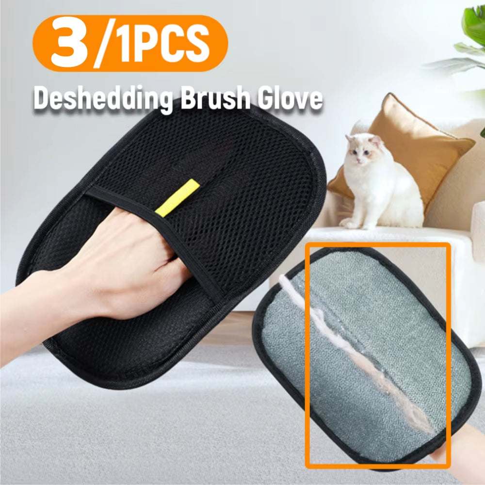 Pet Hair Remover Mitt –Gentle Deshedding Glove for Cats & Dogs Remover
