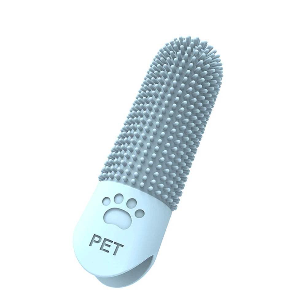 Pet Silicone Teeth Cleaning Fingertips Soft Toothbrush for Cats & Dogs