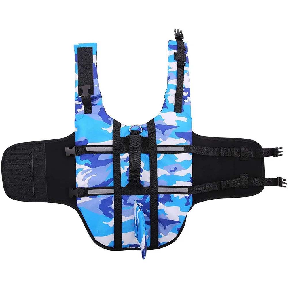 Pet Dog Life Jacket Safety Swim Vest for Dogs Summer Water Activities.