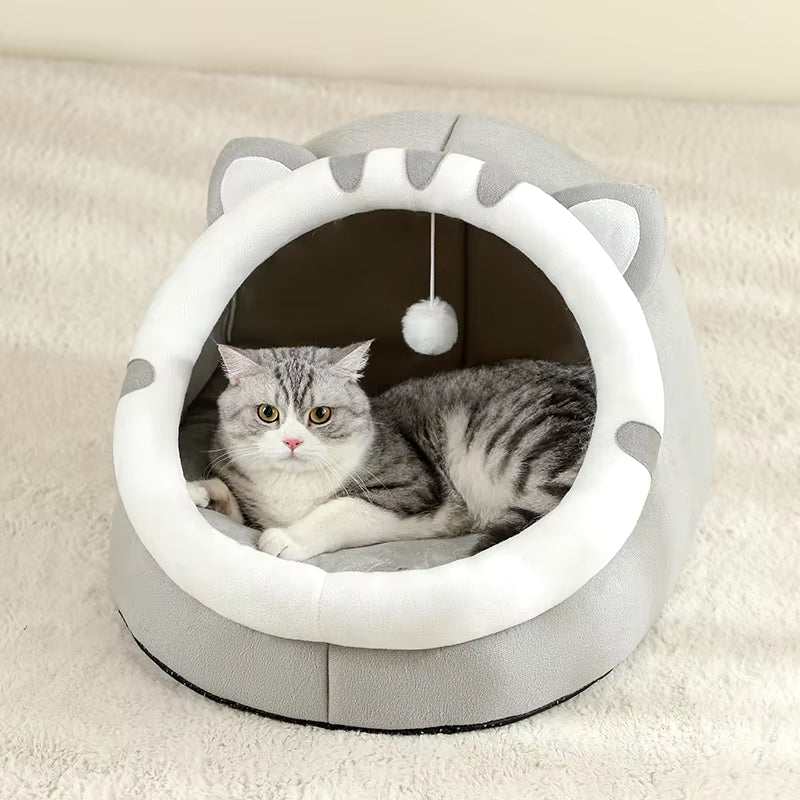 Super Cat Bed – Warm Pet House Cave Cushion for Cats & Small Dogs cat.