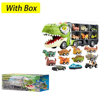 13‑in‑1 Dinosaur Truck Toy with Lights & Sounds — Interactive Learning Gift for Kids - Georgenest.com