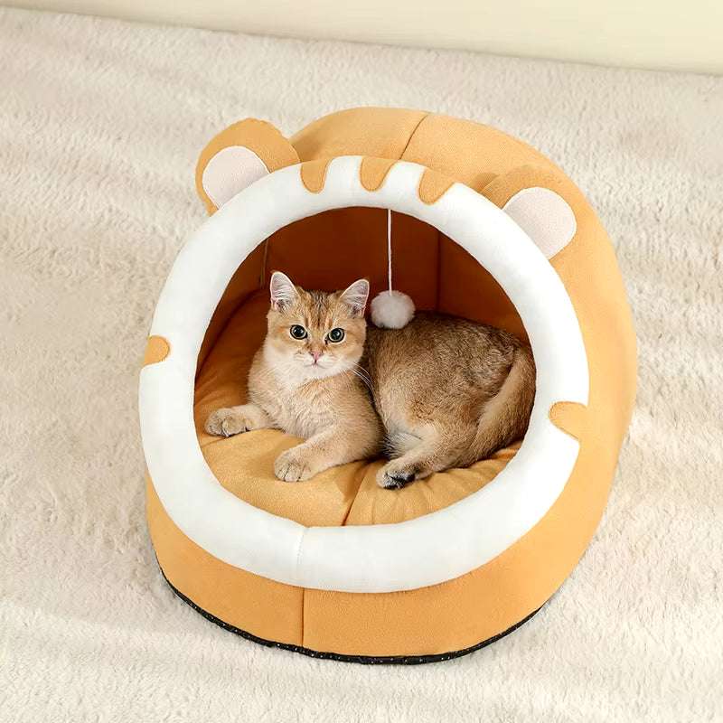 Super Cat Bed – Warm Pet House Cave Cushion for Cats & Small Dogs cat.