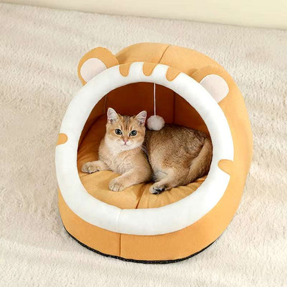 Super Cat Bed – Warm Pet House Cave Cushion for Cats & Small Dogs cat.