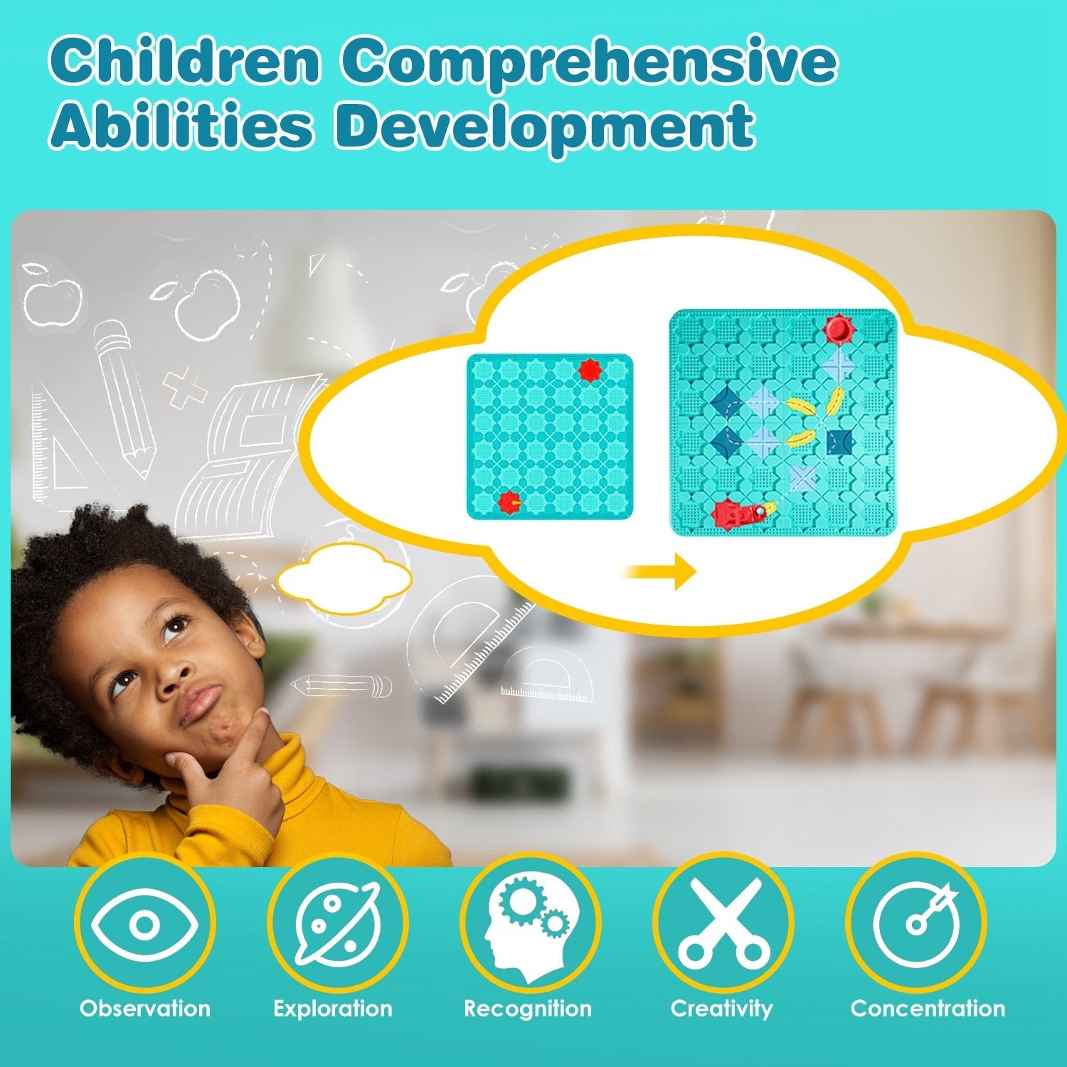 Kids Logical Road Builder Toy - Educational STEM Puzzle Game - Ages 3-8 - Birthday Gift - Georgenest.com