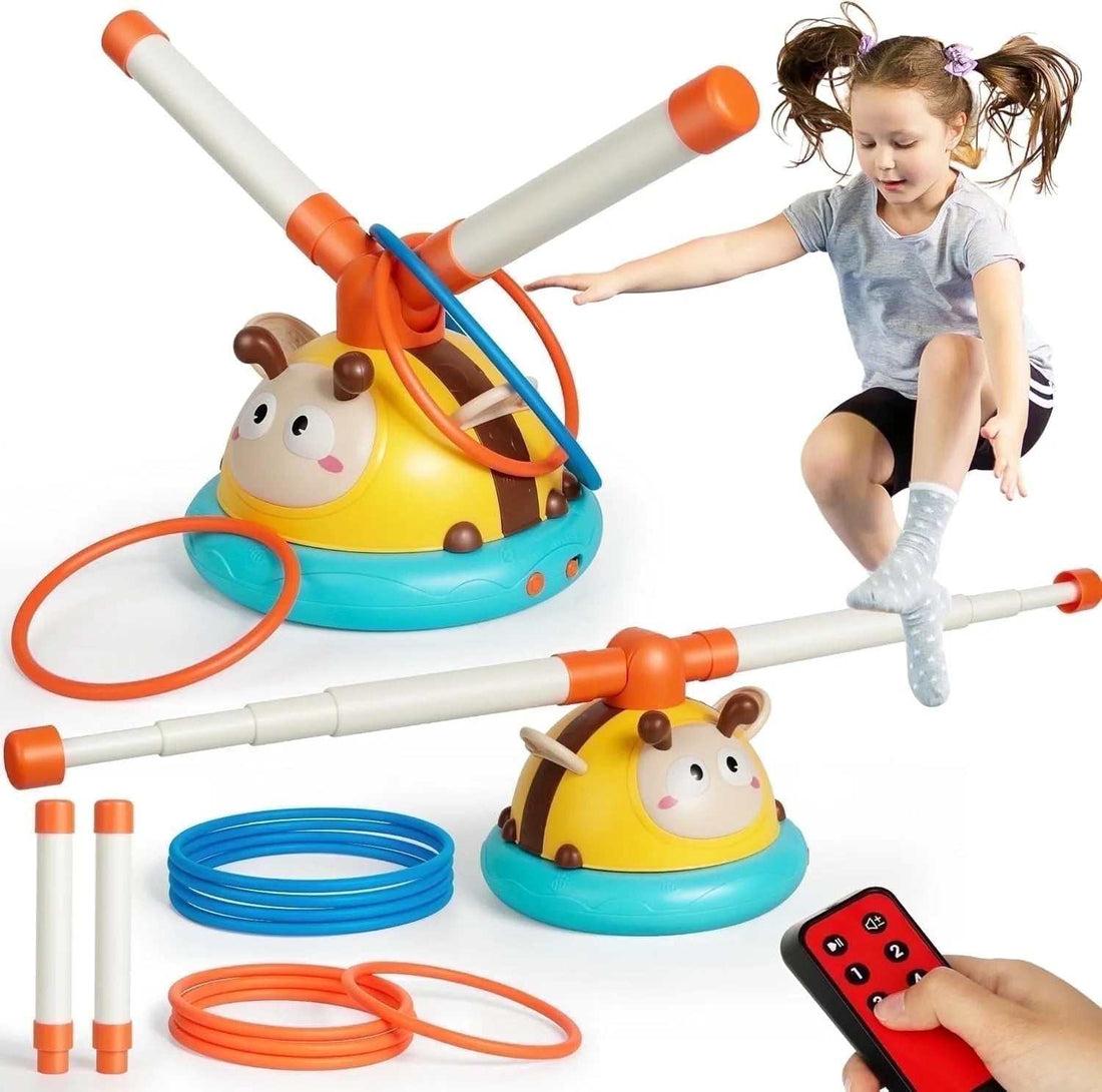Musical Jump & Toss Ring Game Combo for Kids 4-8, Outdoor Sports Toys Ages 3-7 - Georgenest.com