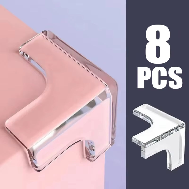4-16Pc Baby Safety Soft Rubber Table Corner Protector Furniture Tea Table Cover Transparent anti Children Collision Edge Guards
