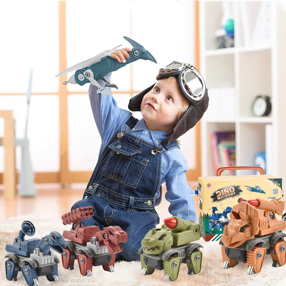 5 Pack Take Apart Dinosaur Toys, STEM Construction Building Kids Toys, Children's Day Gifts, Age 3 - Georgenest.com