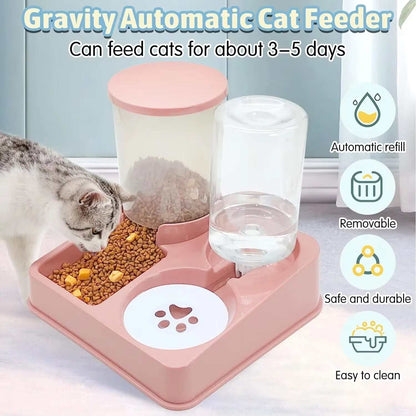 Automatic Cat Feeder – 2 in 1 Food & Water Dispenser for Pets Feeder..
