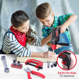 Children'S Tool Set with Electric Toy Drill Kids Power Construction Toy Pretend Play Toy Tools Kit for Toddler Boys Girls Child