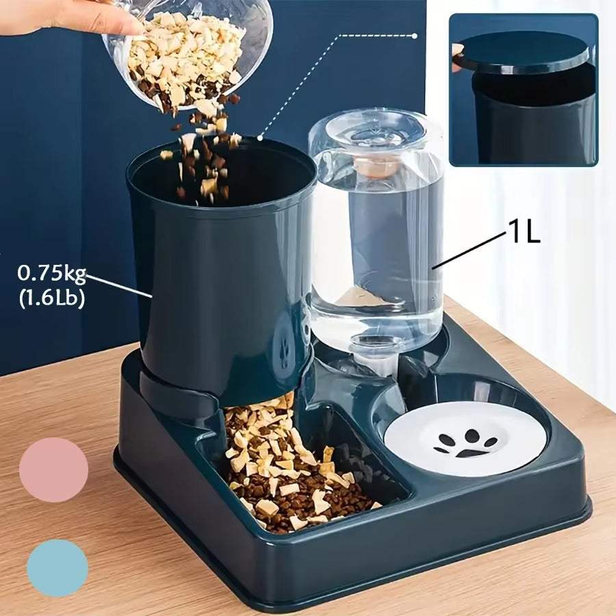 Automatic Cat Feeder – 2 in 1 Food & Water Dispenser for Pets Feeder..