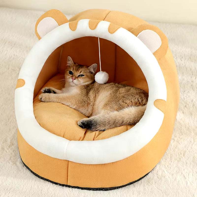 Super Cat Bed – Warm Pet House Cave Cushion for Cats & Small Dogs cat.