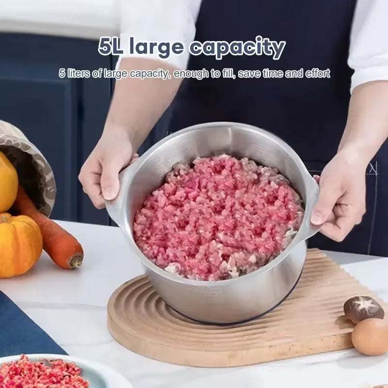 Electric Meat Grinders – 5L Stainless Steel Food Chopper & meat Mixer.
