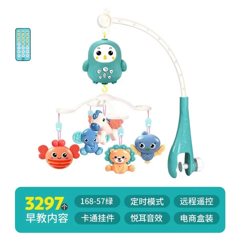 Baby Crib Mobiles Rattles Music Educational Toys Bed Bell Carousel for Cots Infant Baby Toy 0-12 Months for Newborns Toddler Toy