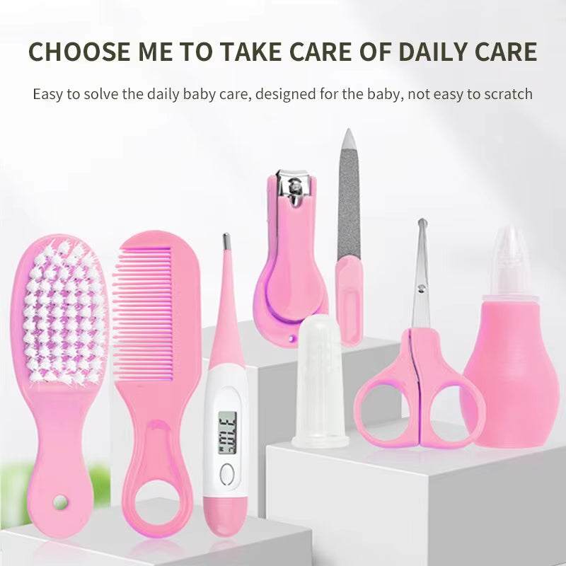 Baby Grooming Kit - Includes Brush, Clippers & Comb - 8 Pieces - Georgenest.com