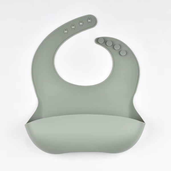 Baby Silicone Tray Bib Waterproof Soft 4-Speed Adjustable Bibs Newborn Eating Food Isolate Dirt Feeding Saliva Pocke Kids Stuff