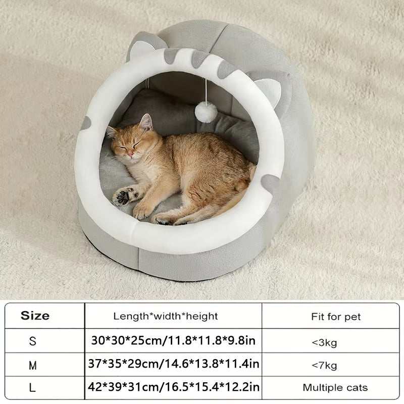 Super Cat Bed – Warm Pet House Cave Cushion for Cats & Small Dogs cat.