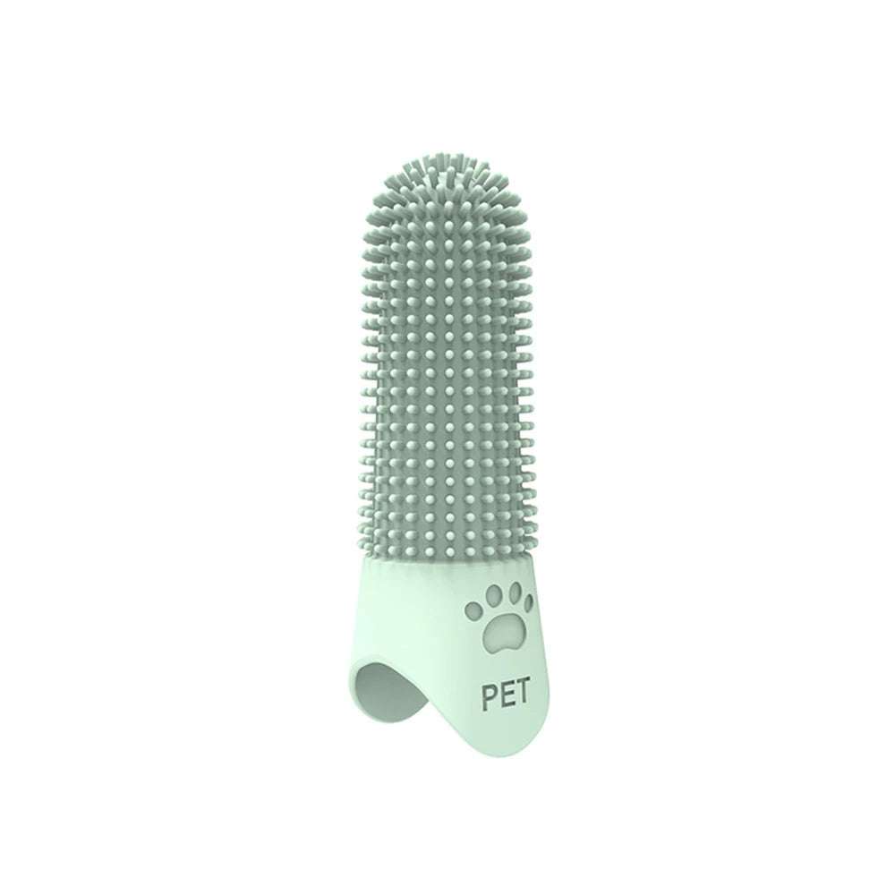 Pet Silicone Teeth Cleaning Fingertips Soft Toothbrush for Cats & Dogs