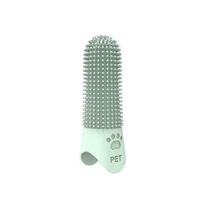 Pet Silicone Teeth Cleaning Fingertips Soft Toothbrush for Cats & Dogs