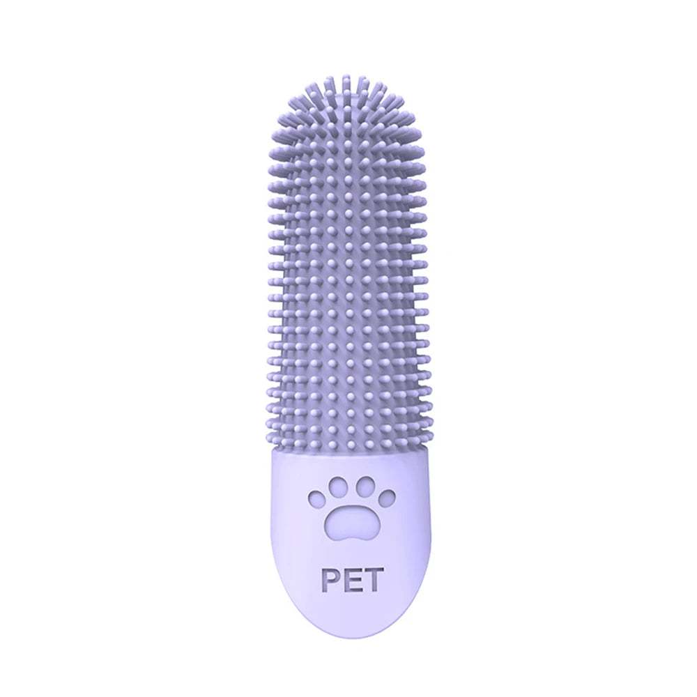 Pet Silicone Teeth Cleaning Fingertips Soft Toothbrush for Cats & Dogs