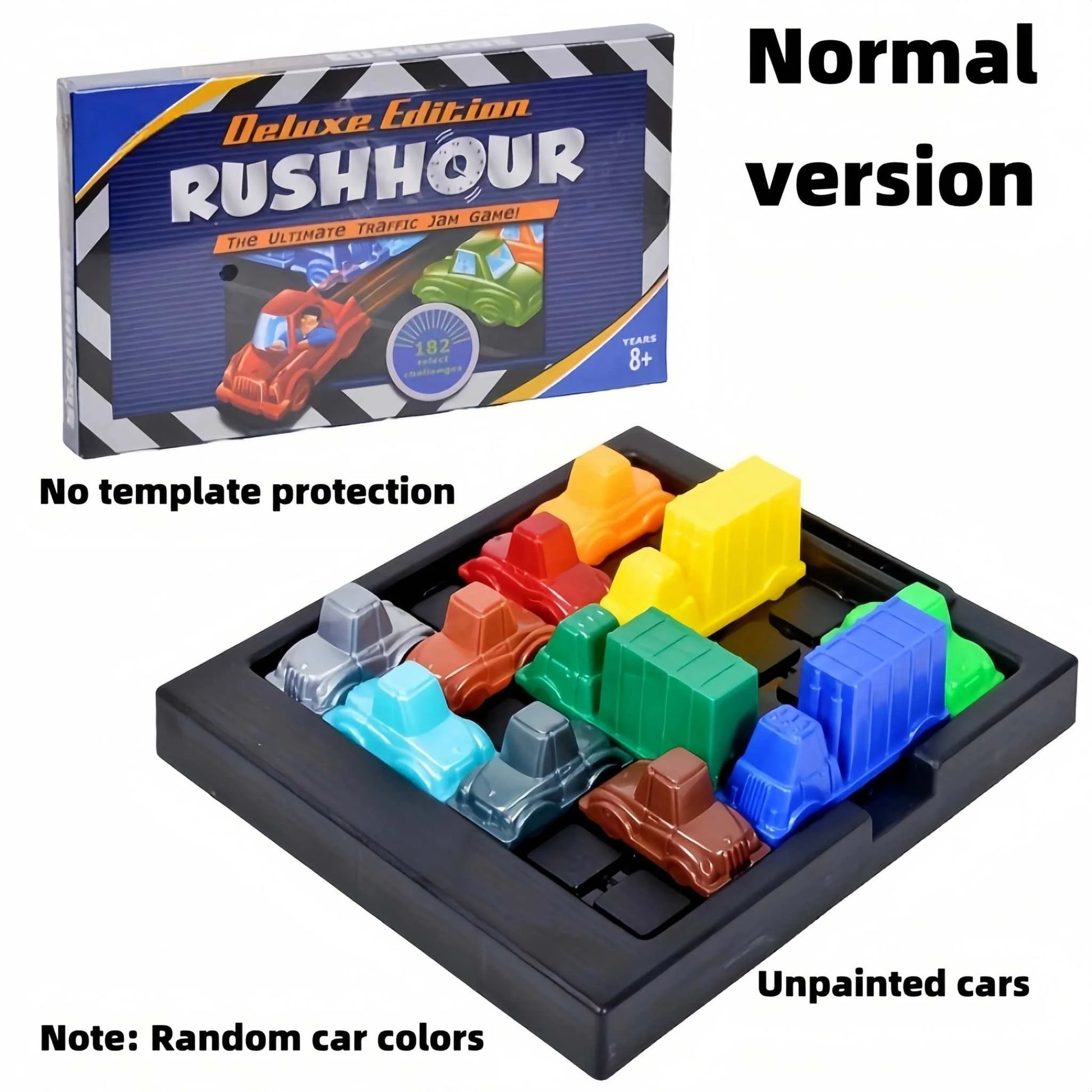 Puzzle Traffic Rush Hour Game – Kids Logic Car Board Brain Teaser Toy.
