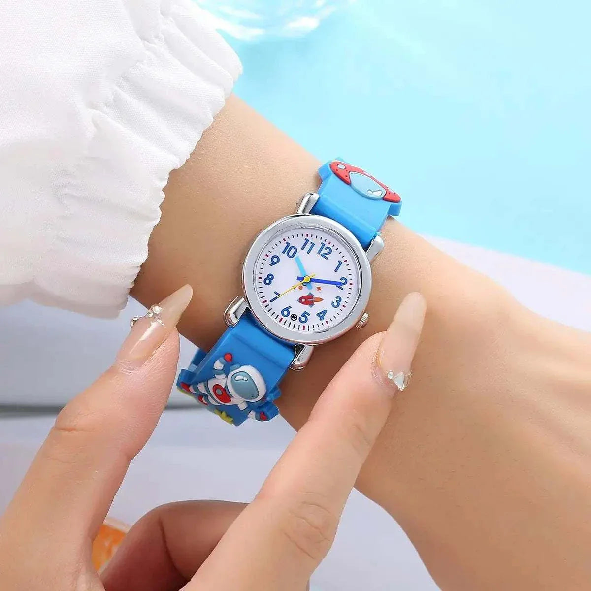Children’s Cartoon Astronaut Watch – Cute UFO Quartz Watch for Kids...