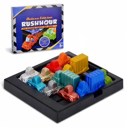 Puzzle Traffic Rush Hour Game – Kids Logic Car Board Brain Teaser Toy.