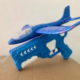 Glowing Foam Aircraft 10M Launcher Catapult Glider Aircraft Gun Toy Children'S Outdoor Game Bubble Model Shooting Flying Roundab