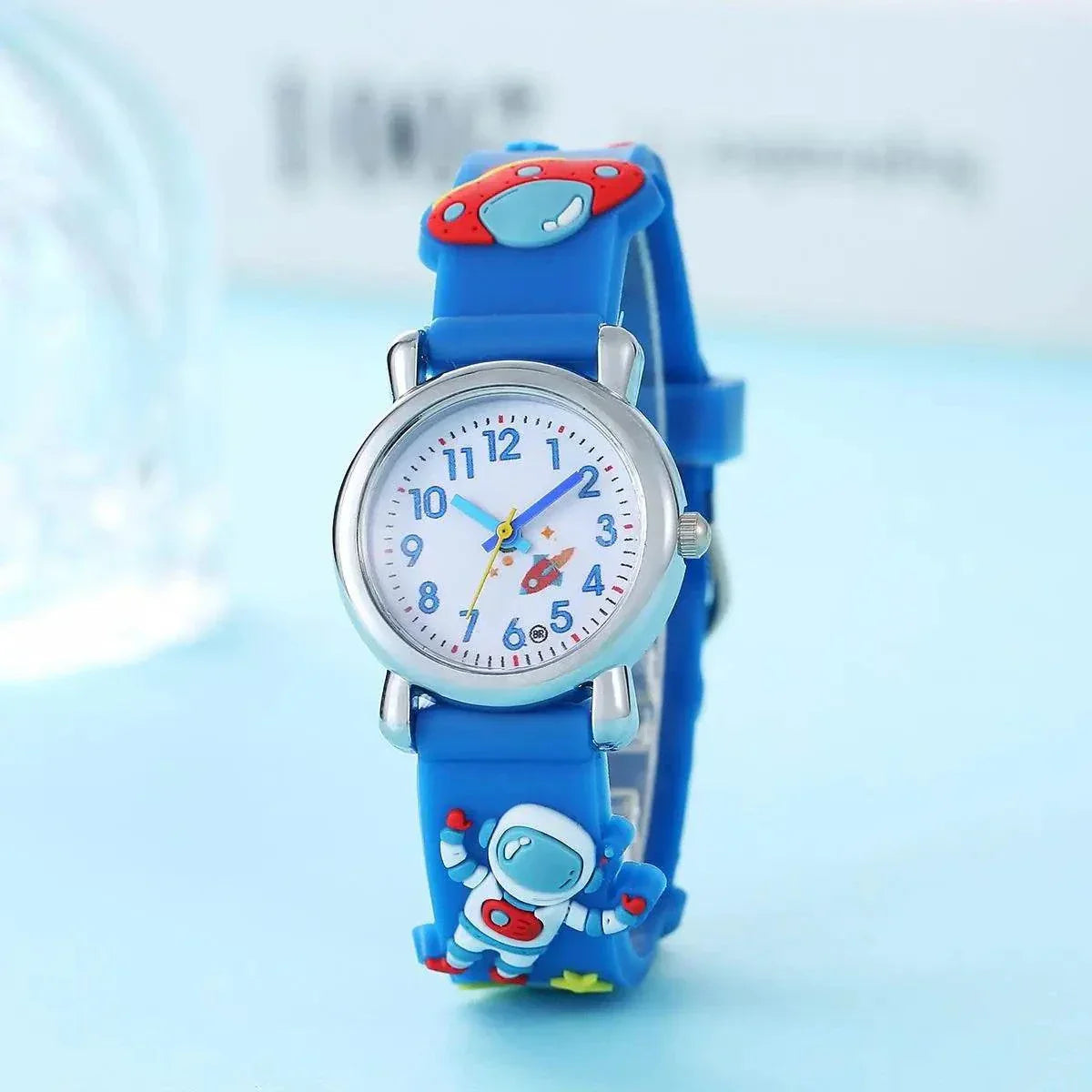 Children’s Cartoon Astronaut Watch – Cute UFO Quartz Watch for Kids...