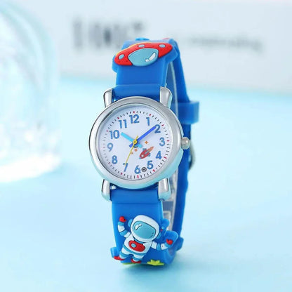 Children’s Cartoon Astronaut Watch – Cute UFO Quartz Watch for Kids...