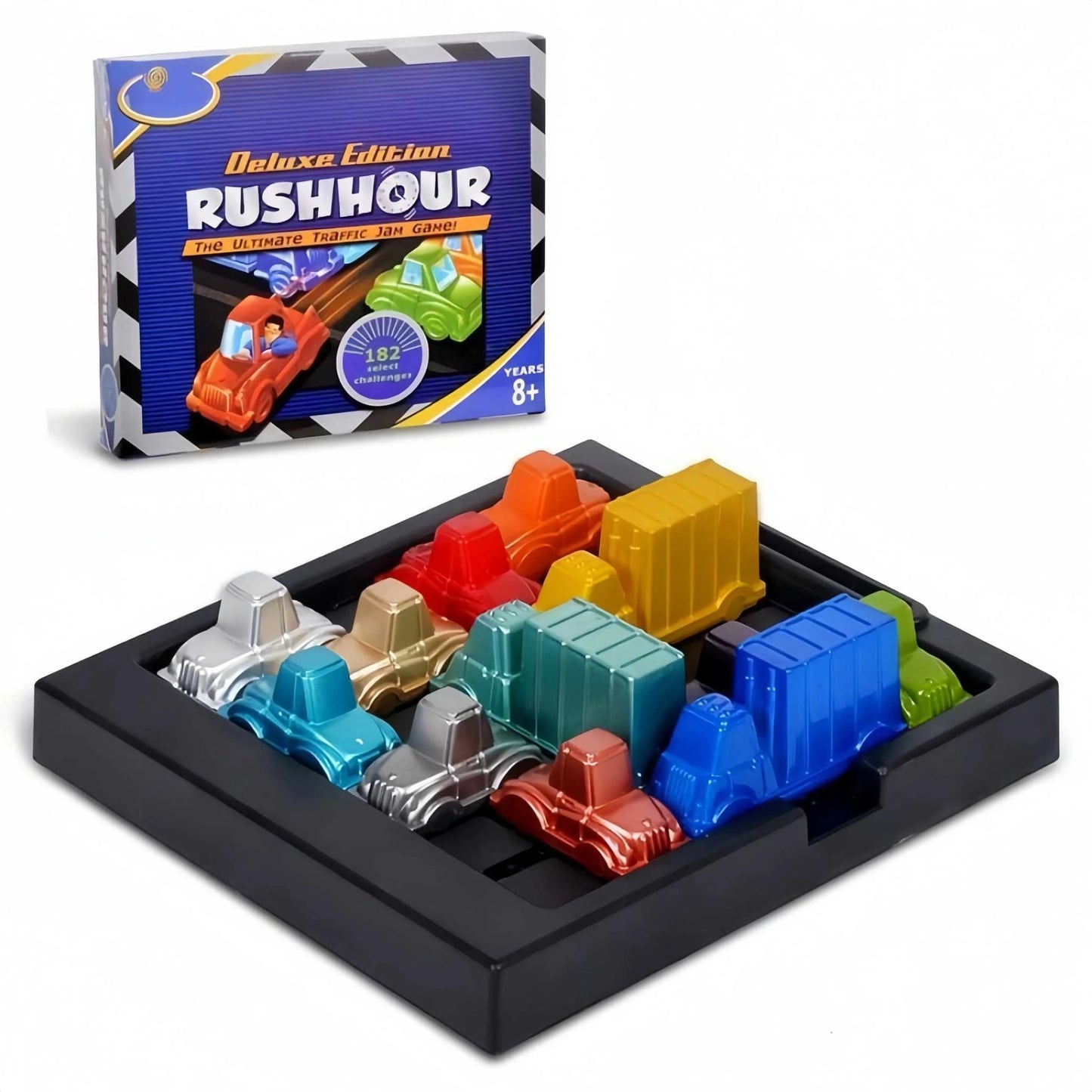 Puzzle Traffic Rush Hour Game – Kids Logic Car Board Brain Teaser Toy.