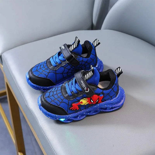 Disney LED Casual Sneakers –Spiderman Light-Up Shoes for Kids Sneakers