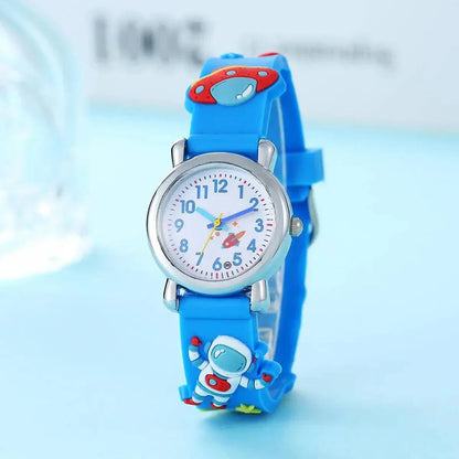 Children’s Cartoon Astronaut Watch – Cute UFO Quartz Watch for Kids...
