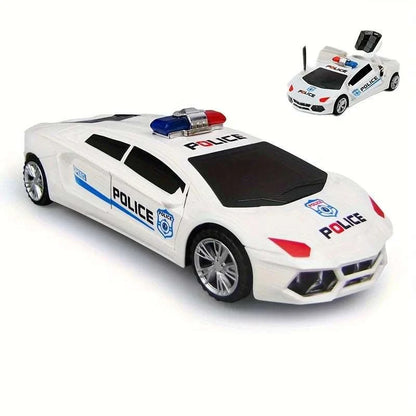 360° Rotating Police Car – Light & Sound Electric Toy Vehicle for Kids