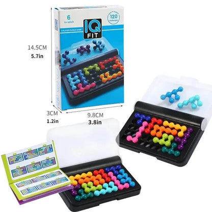 3D Puzzle Board Game – IQ Pyramid Beads Montessori Toy for Kids Puzzle