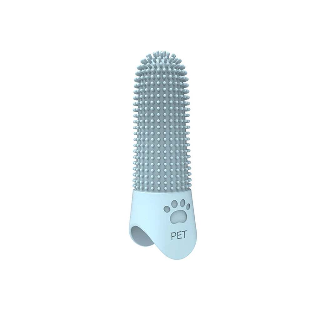 Pet Silicone Teeth Cleaning Fingertips Soft Toothbrush for Cats & Dogs