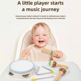 Wooden Orff Music Educational Toys for Kids Early Childhood Sensory Development Percussion Set with Maracas Castanets Hand Bells