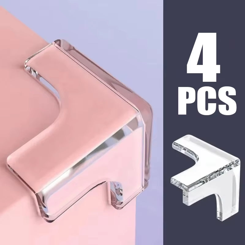4-16Pc Baby Safety Soft Rubber Table Corner Protector Furniture Tea Table Cover Transparent anti Children Collision Edge Guards