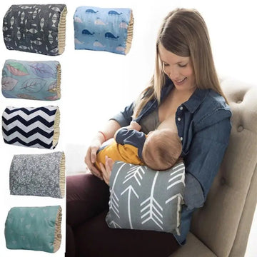 Adjustable Cotton Nursing Pillow for Baby - Washable Breastfeeding Arm Pad - Georgenest.com