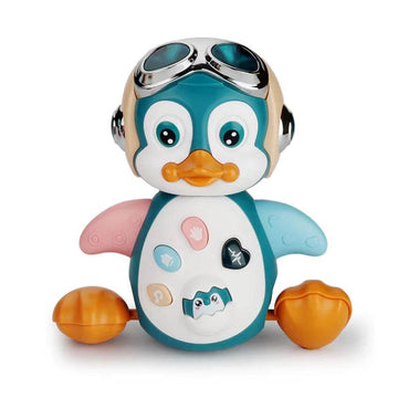Musical Penguin Baby Crawling Toy with Light for Interactive Tummy Time - Georgenest.com