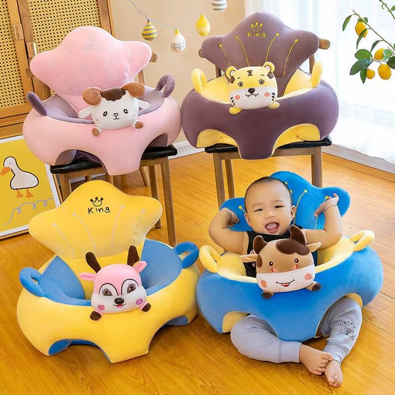 Cartoon Toddler Baby Sofa Seat Cover Plush Chair - No Stuffing Cradle - Georgenest.com
