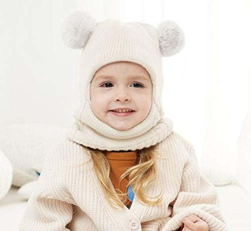 Unisex Baby Winter Hat Scarf Set, Toddler Kids Infant Hat Scarf Combo - Georgenest.com