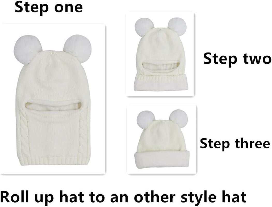 Unisex Baby Winter Hat Scarf Set, Toddler Kids Infant Hat Scarf Combo - Georgenest.com