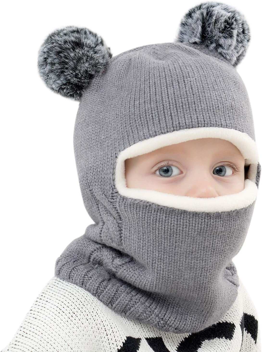 Baby Winter Hat Scarf Set, Unisex Infant Toddler Kids Hat Scarf - Georgenest.com